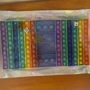 New In Package, Silicone Pop Toy With 2 Dice